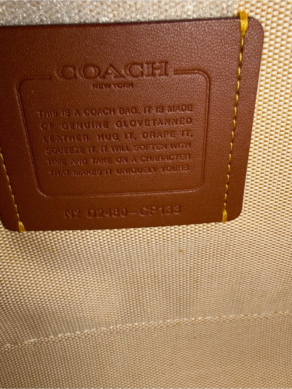 NWOT COACH ROGUE BAG CROSSBODY SATCHEL TOTE IN CHALK GLOVETANNED LEATHER - Picture 9 of 16